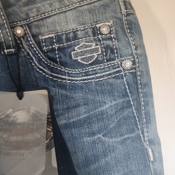 Harley Davidson jeans size 14 mid-rise curvey boot cut - Picture 2 of 8